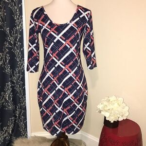 Persifor Kilpatrick Woven Plaid Sheath Dress